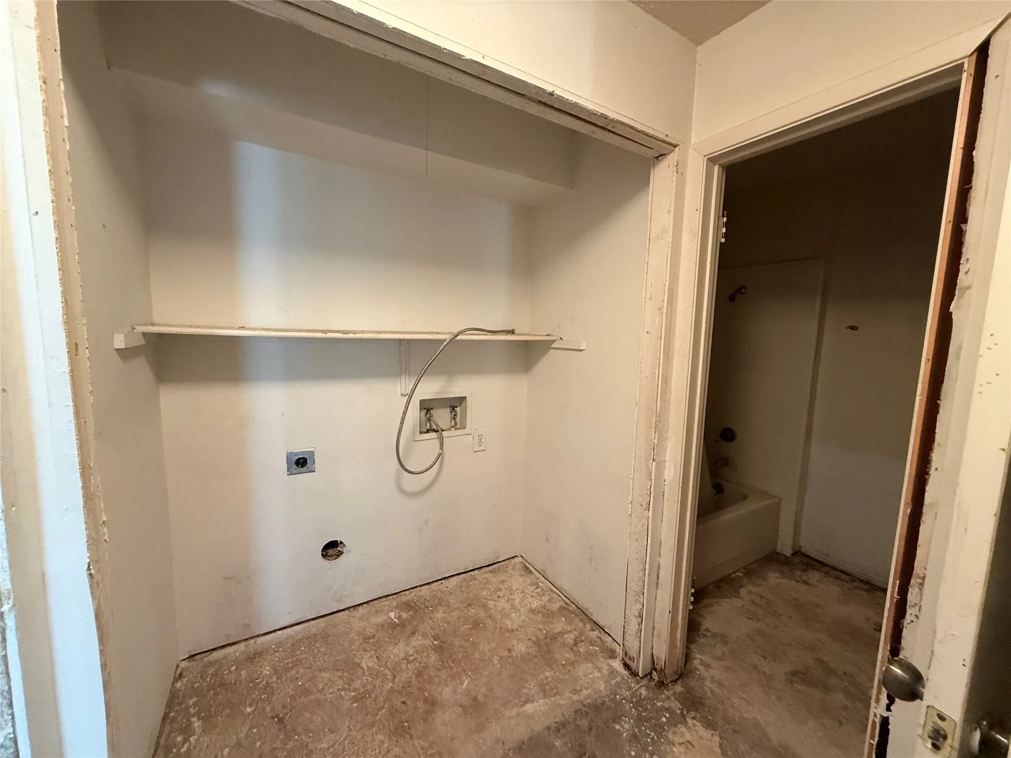 1st floor between bedroom and full bath