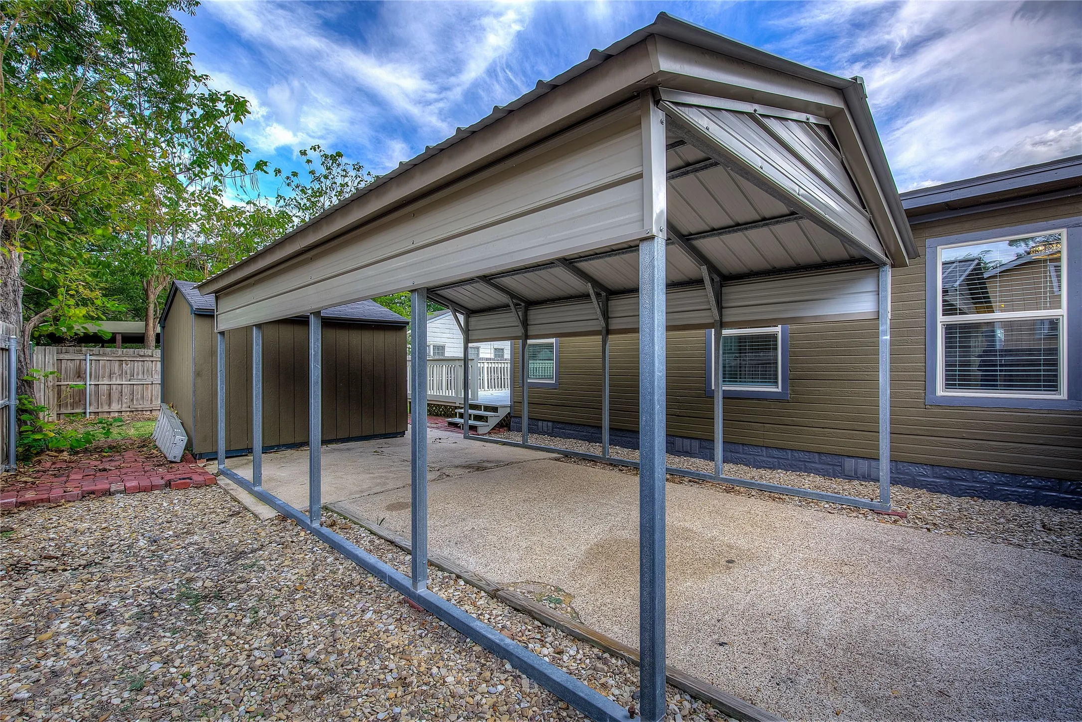 Carport and driveway