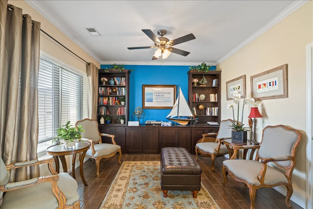 Clubhouse reading room