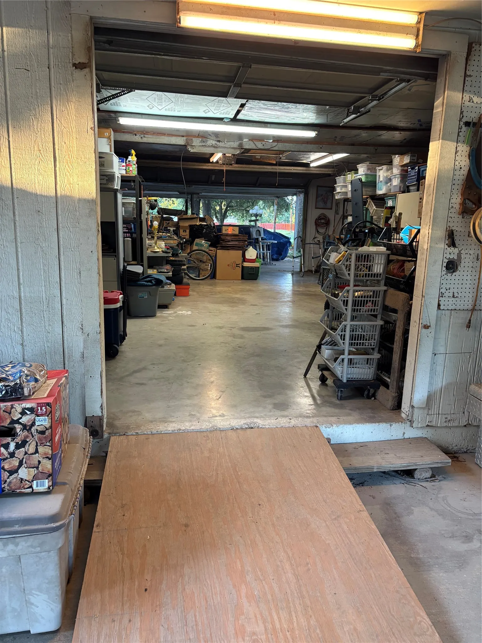 Back door of garage
