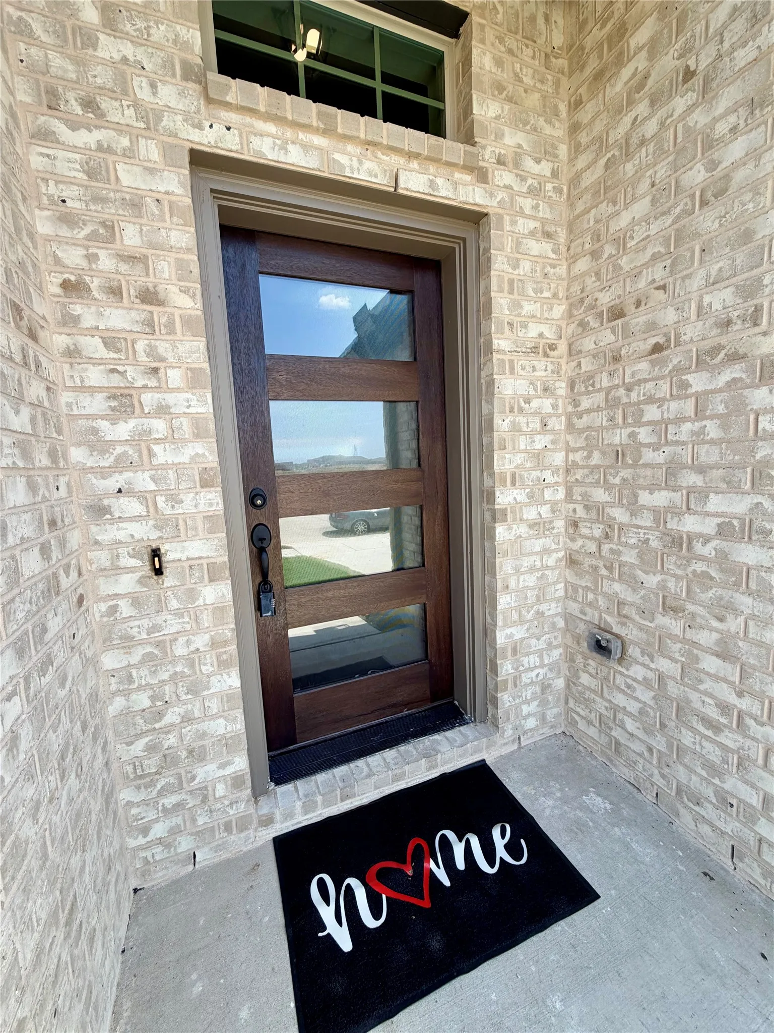 Make a great 1st impression with Modern Mahogany & glass front door!