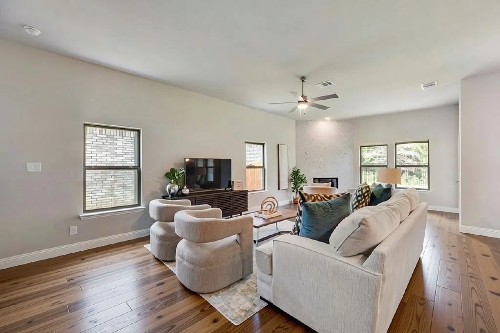 Same floor plan, except this home has fireplace