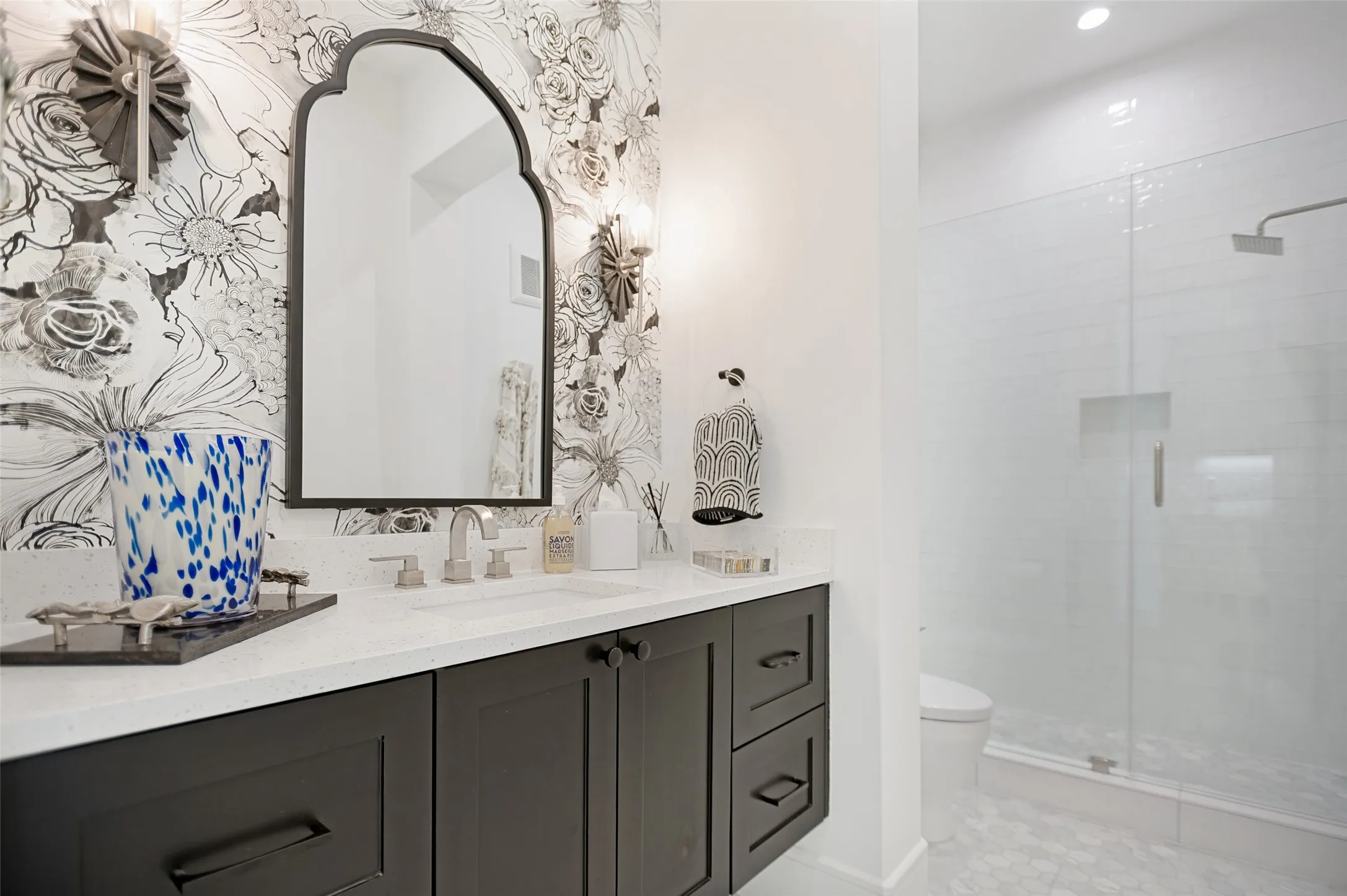 Third full bath with upscale fixtures
