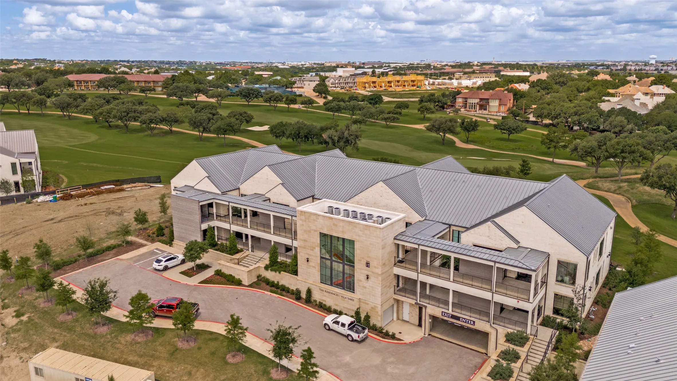 Aerial of Villa Three and the futuer common area amenities