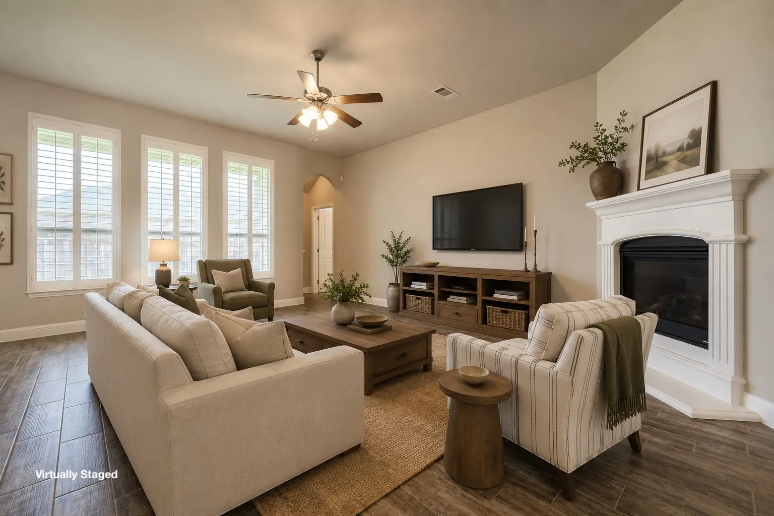 Virtually Staged Living Room