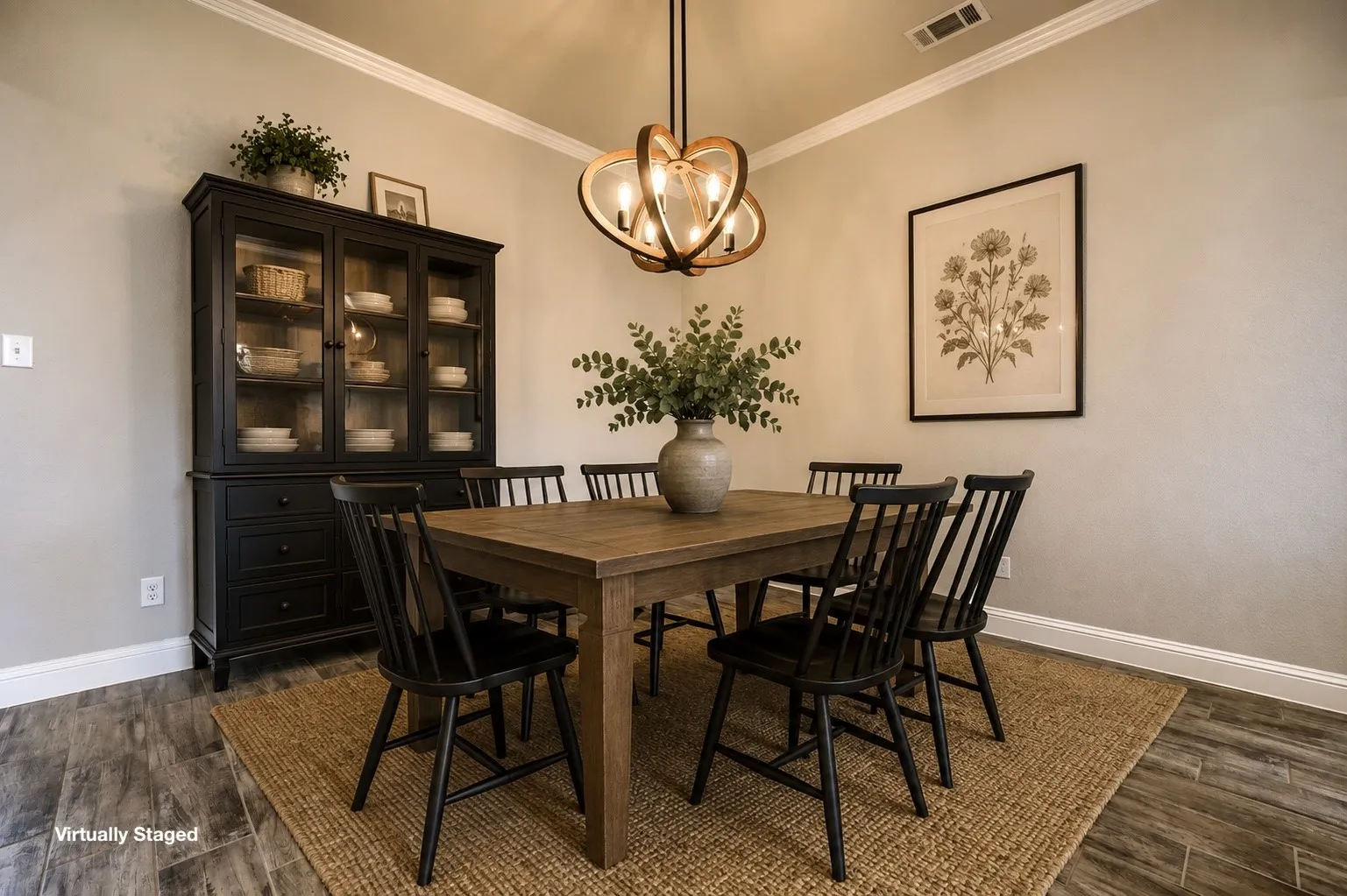 Virtually Staged Dining Room