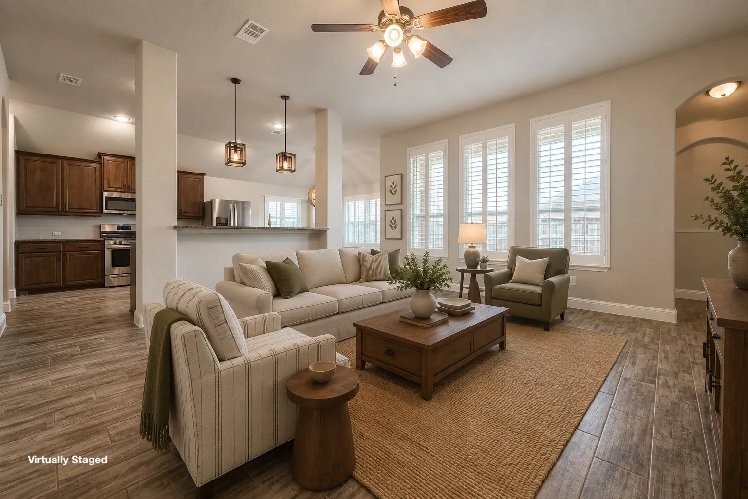 Virtually Staged Living Room