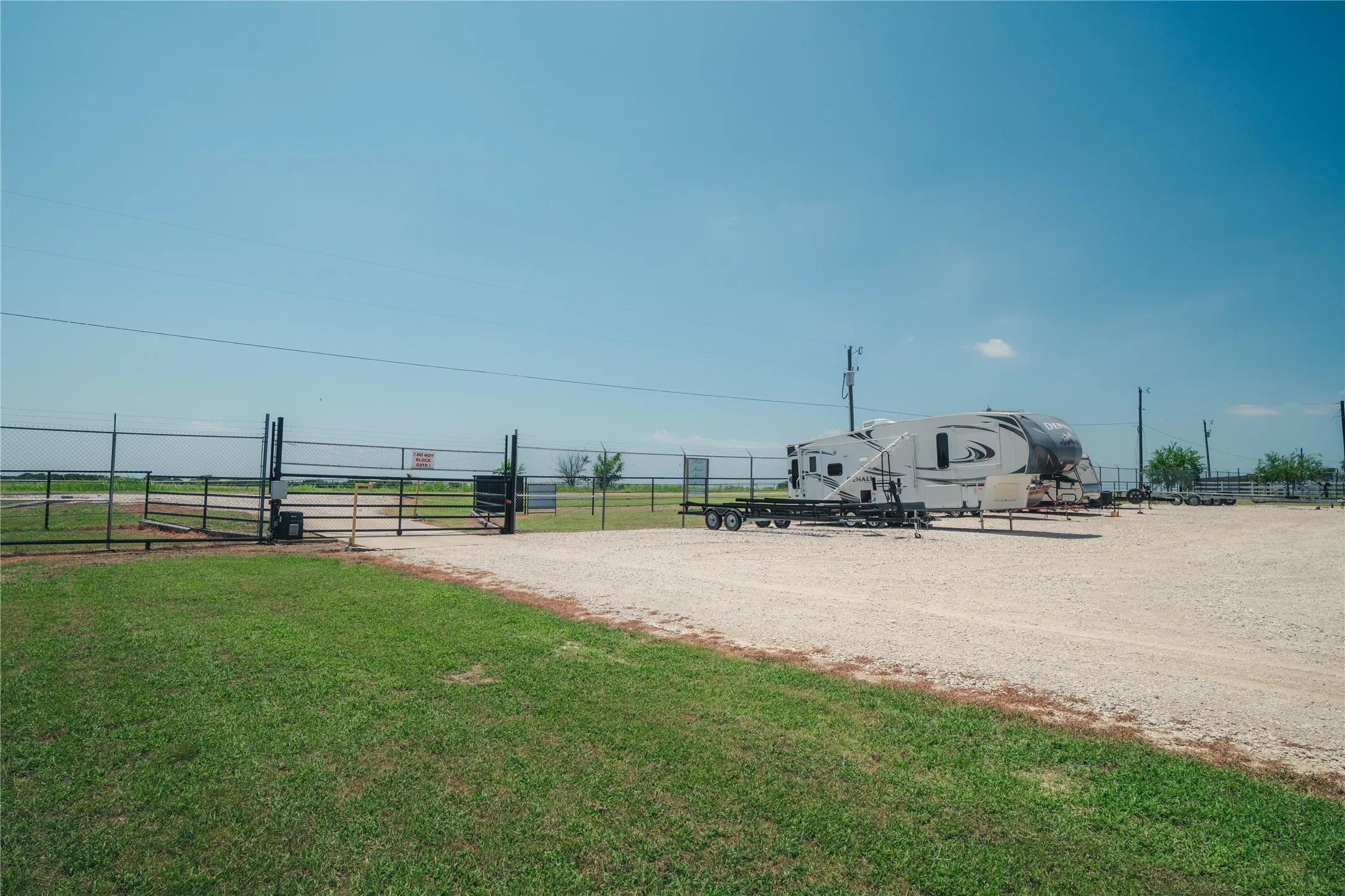 Gated, Secure entrance. Rv and Boat uncovered storage area.