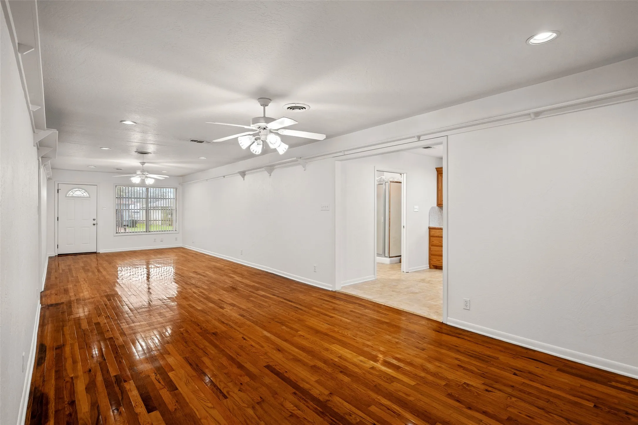 Combined living and dining areas