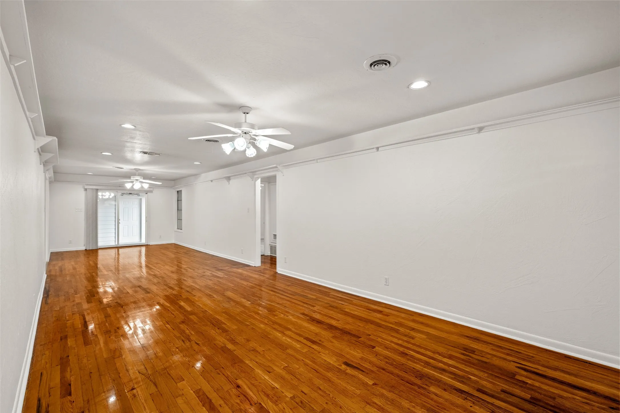 Combined living and dining areas