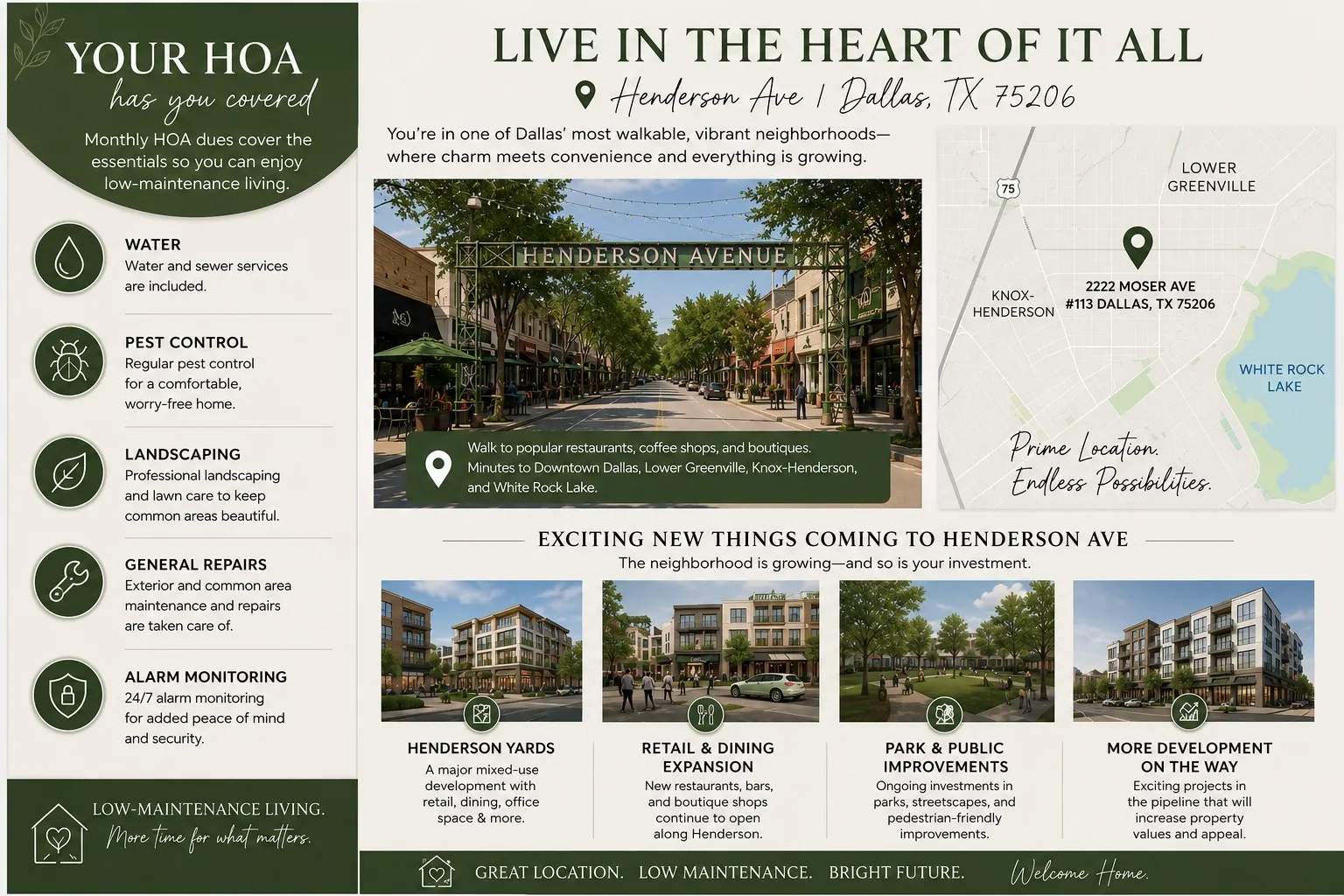 Condominium For Sale in Dallas County , 2222 Moser Avenue 113, Dallas, Texas 75206, 1 Bedroom, 2 Bathroom, 1 Garage spaces, 1,197 Sqft, built in 2018, mls#21317588, Real Estate Agent in Dallas, Homes For Sale in Dallas county, Homes For Sale in Dallas, Realtor in Dallas Texas, Real Estate Brokerage Independent Realty Texas, Luminita Cordes Realtor