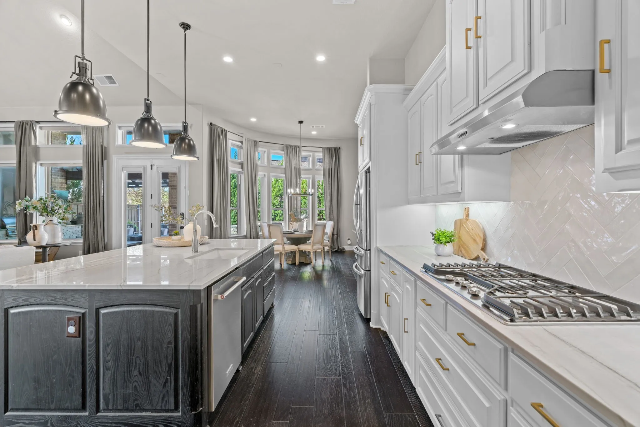 Double oven with Gas cooktop