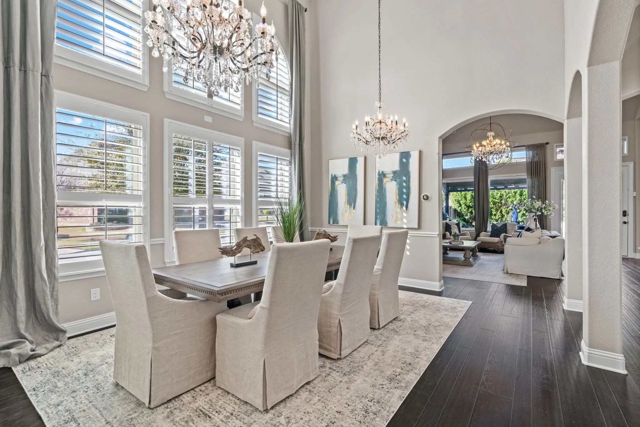 Open Bright Windows in Dining area