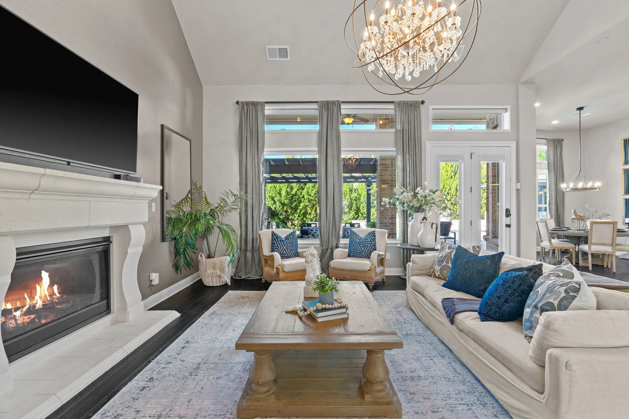 Bright and Light with gorgeous windows featuring automatic shades