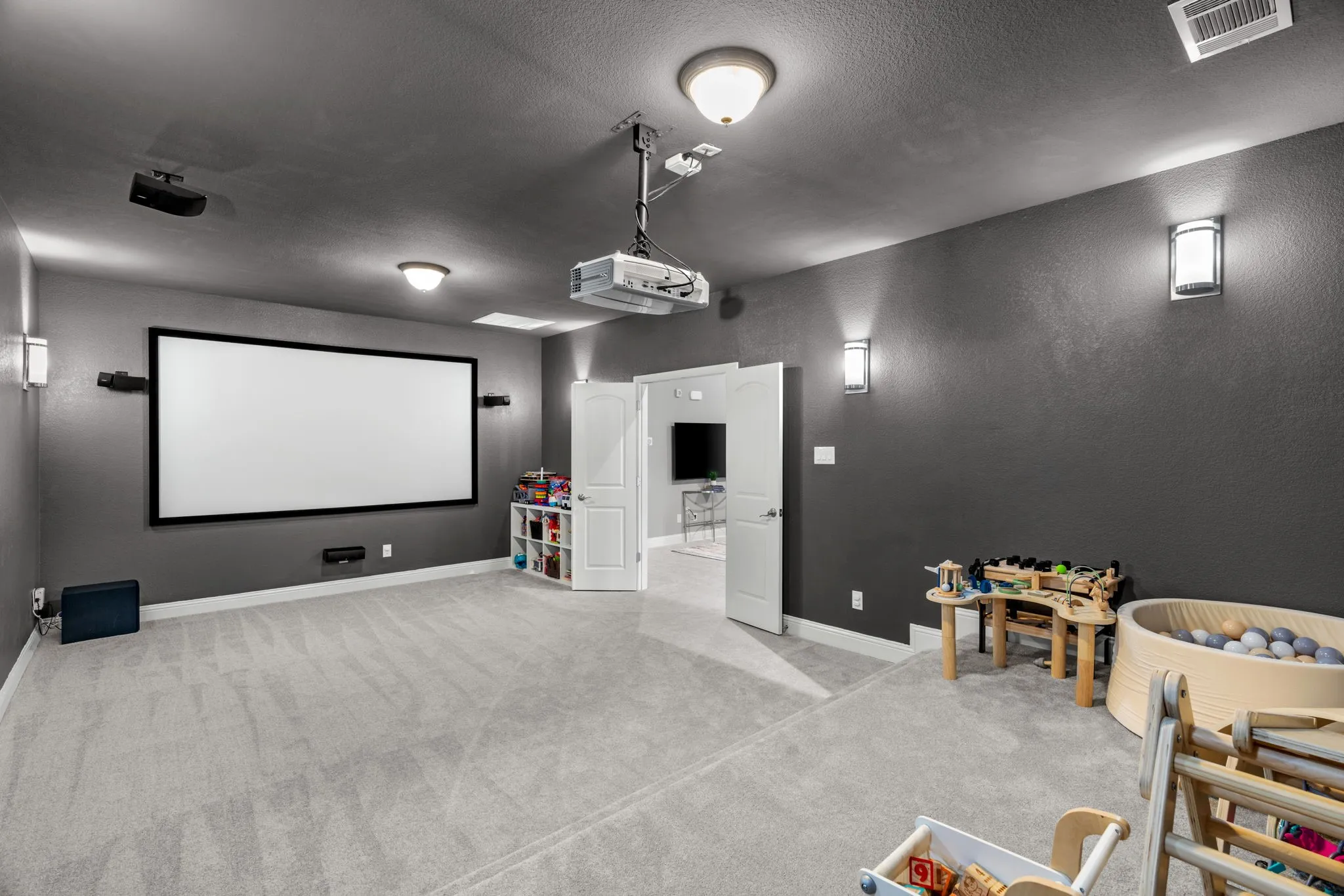 Seperate Media room with bose surround sound system