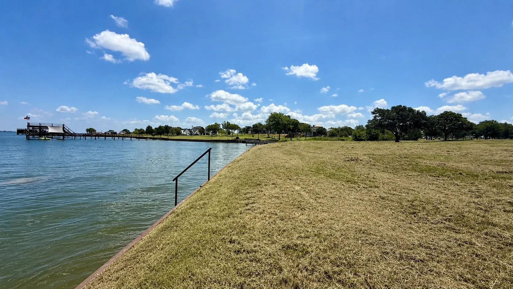 Protected shoreline offers durability and direct access to Richland Chambers Lake.