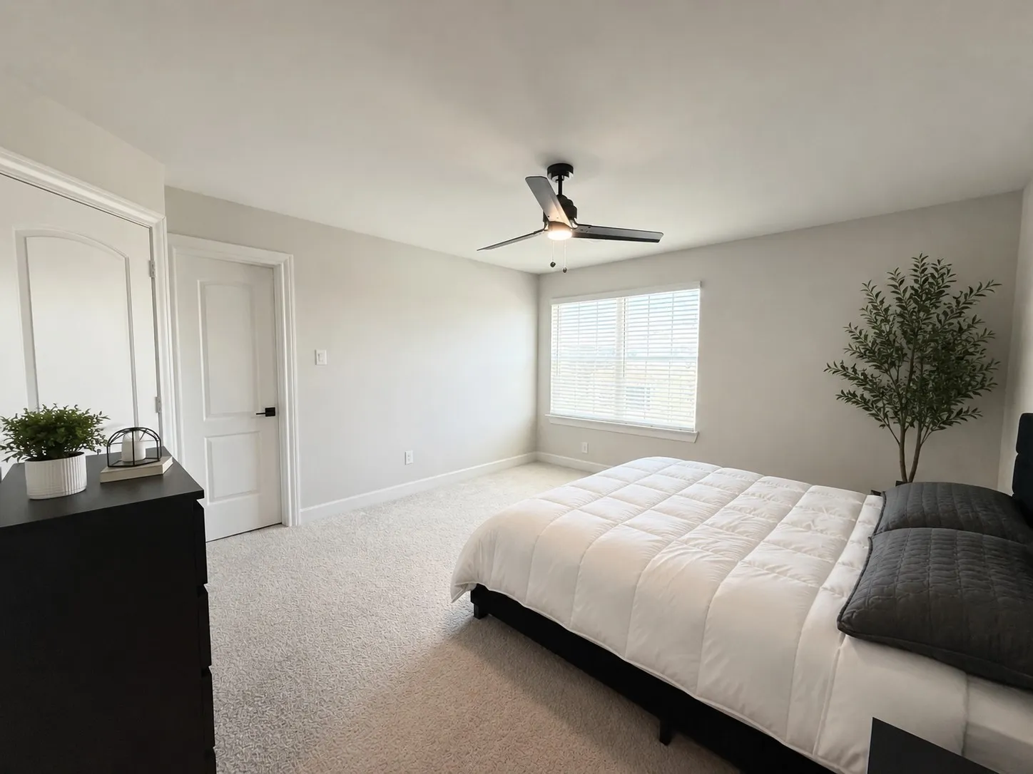 virtually staged to show potential furniture arrangemen