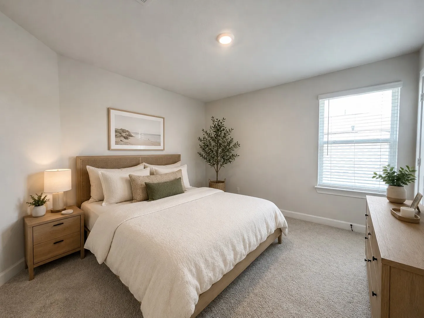 virtually staged to show potential furniture arrangemen