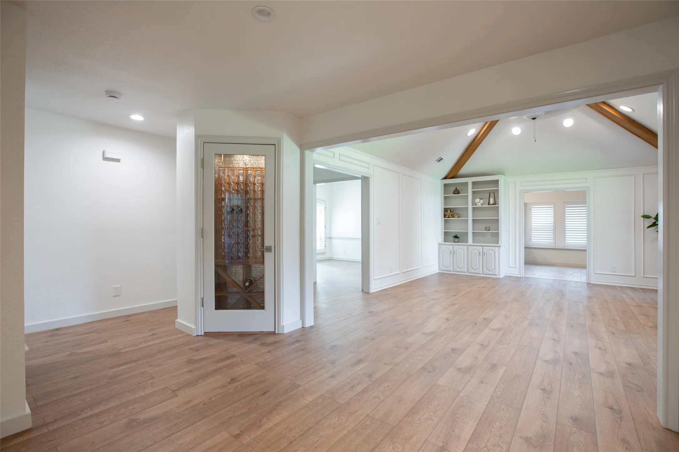 Bonus room has an insulated wine cabinet