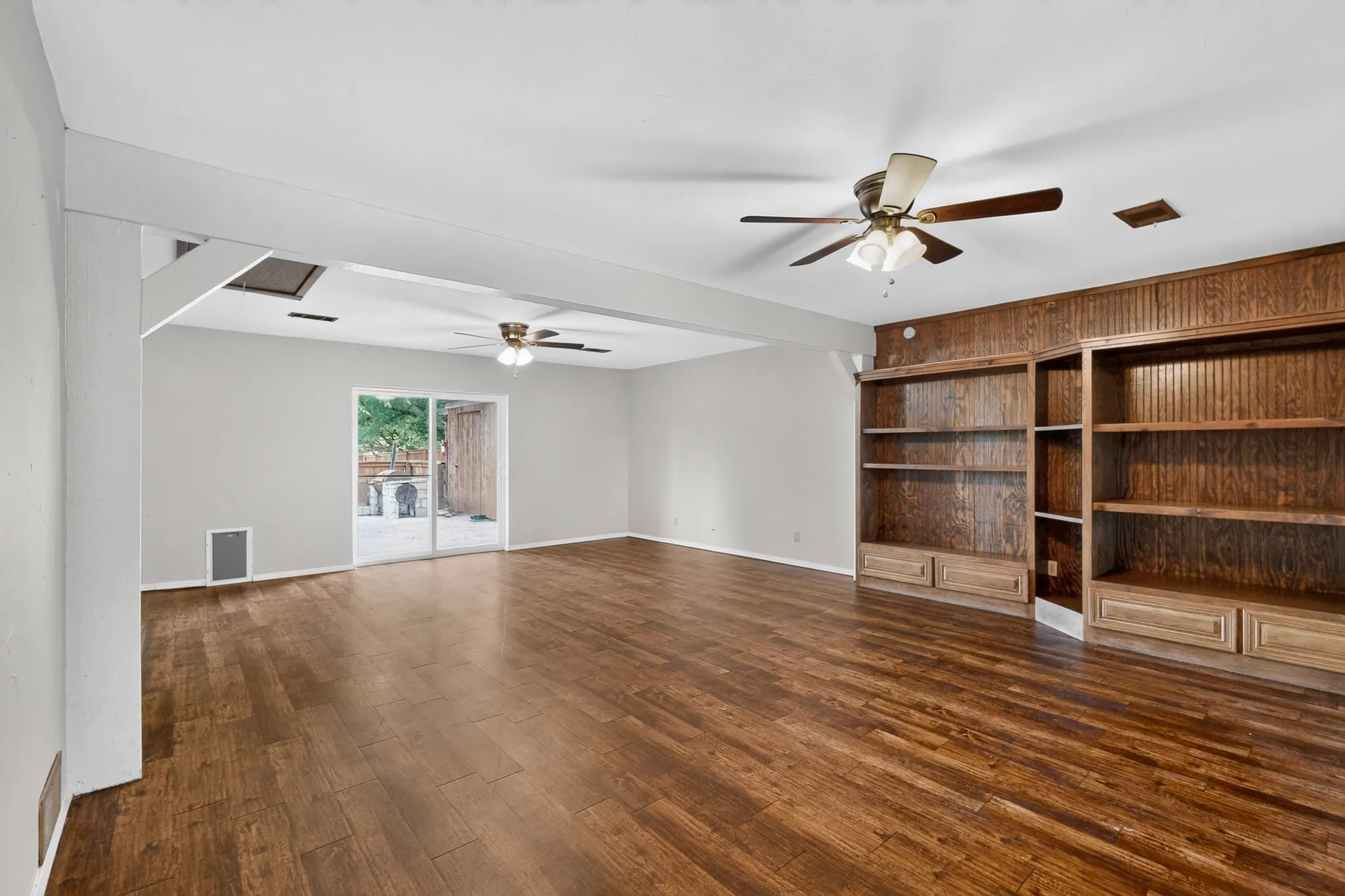 Bonus room perfect for a game room with built-in shelving