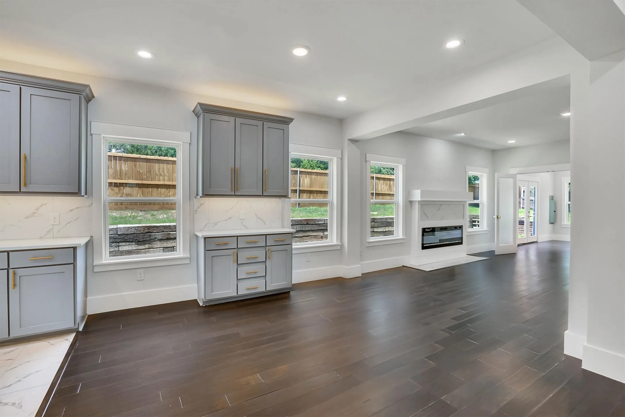 designated dining area with built in server