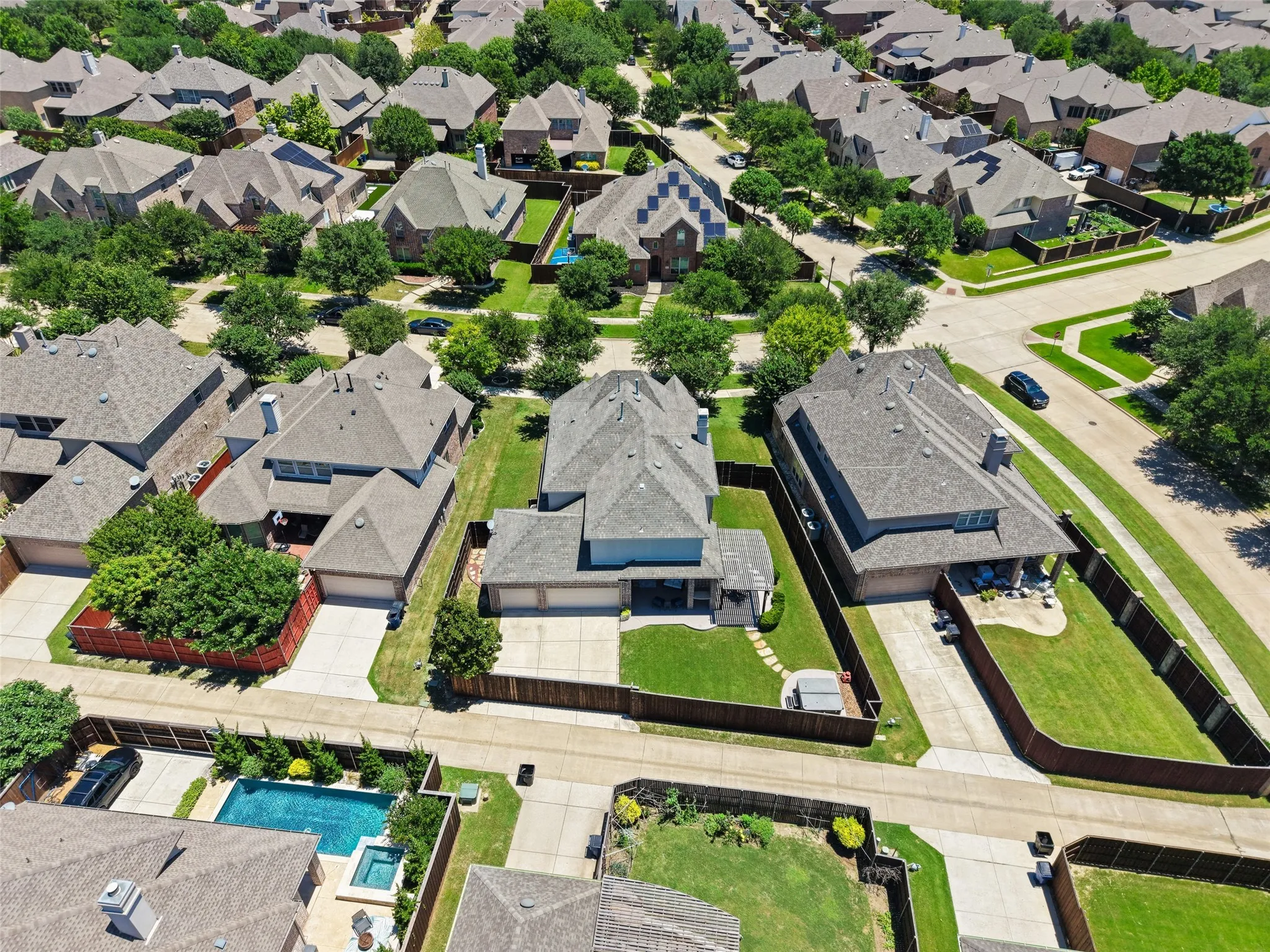 Aerial of Cypress Creek Frisco TX. Coit & Main