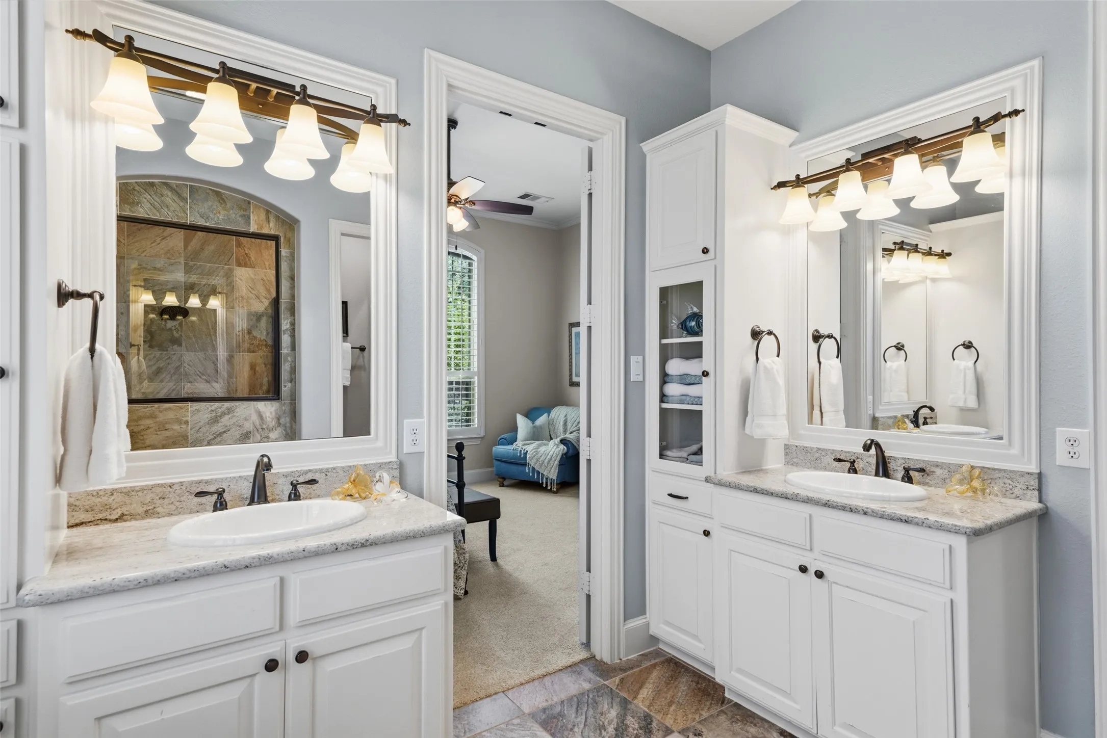 Separate vanities in Primary Bath
