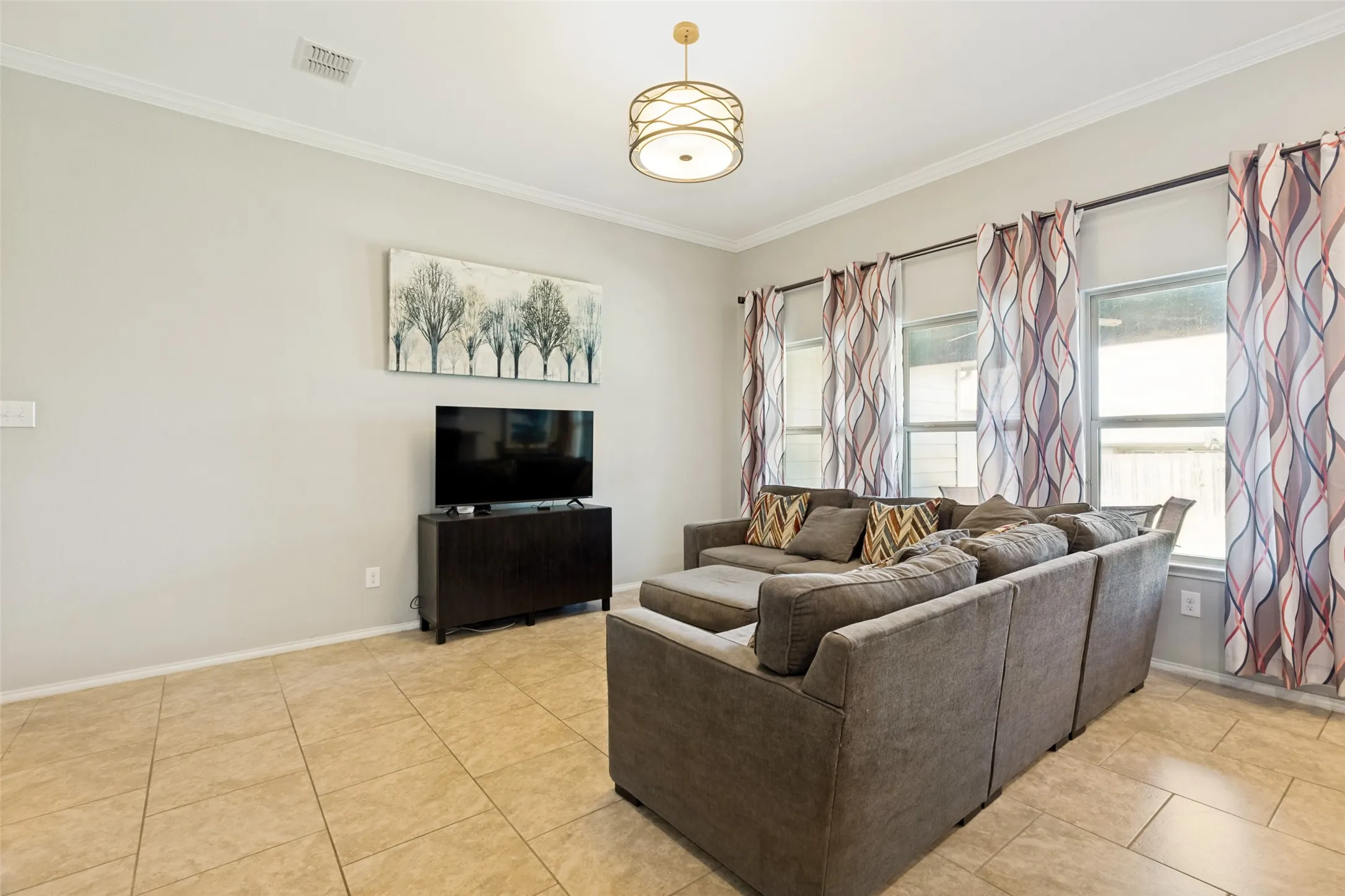 Tons of natural light from the large windows