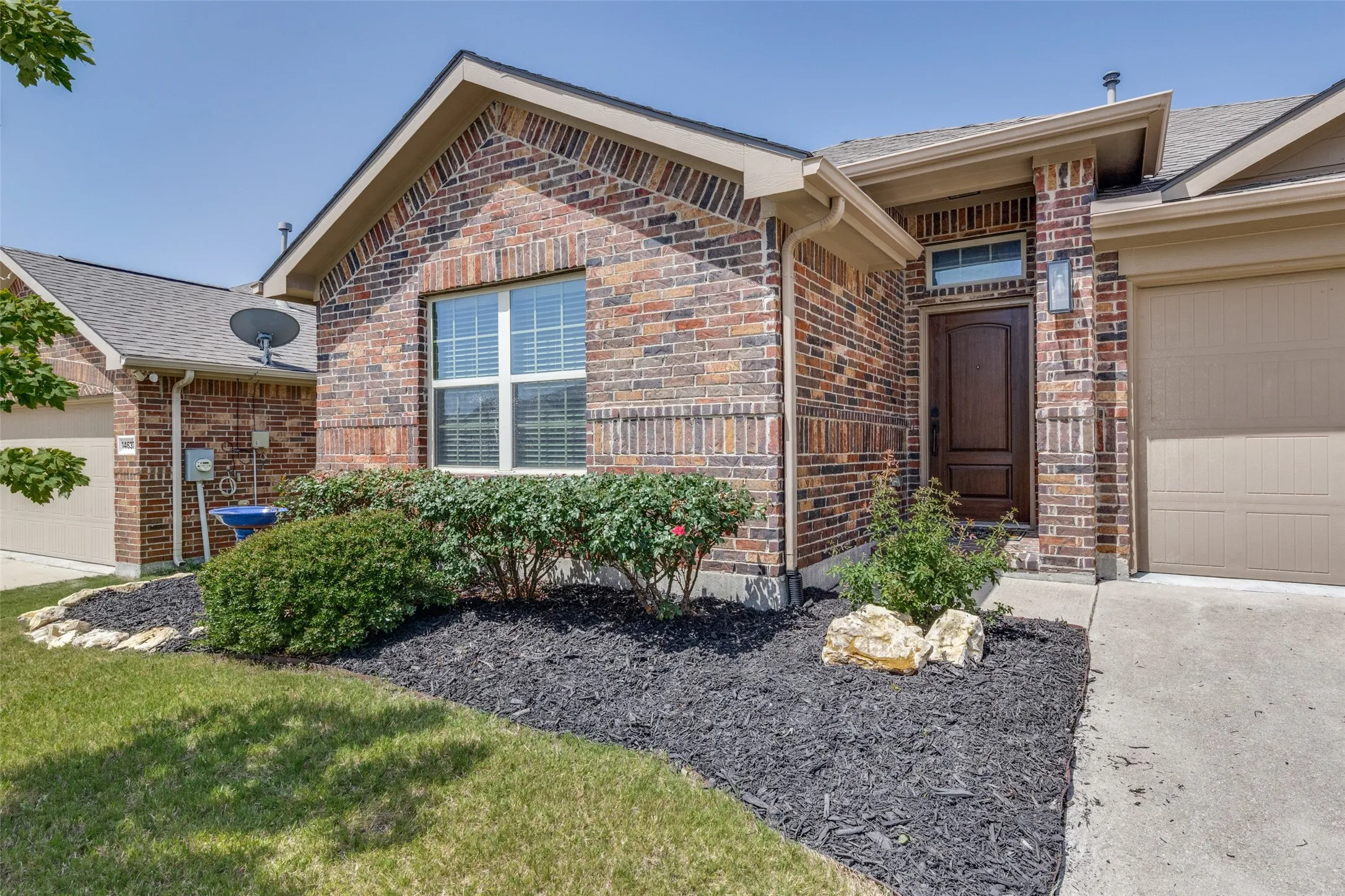 Tons of space for a garden at the front of the home