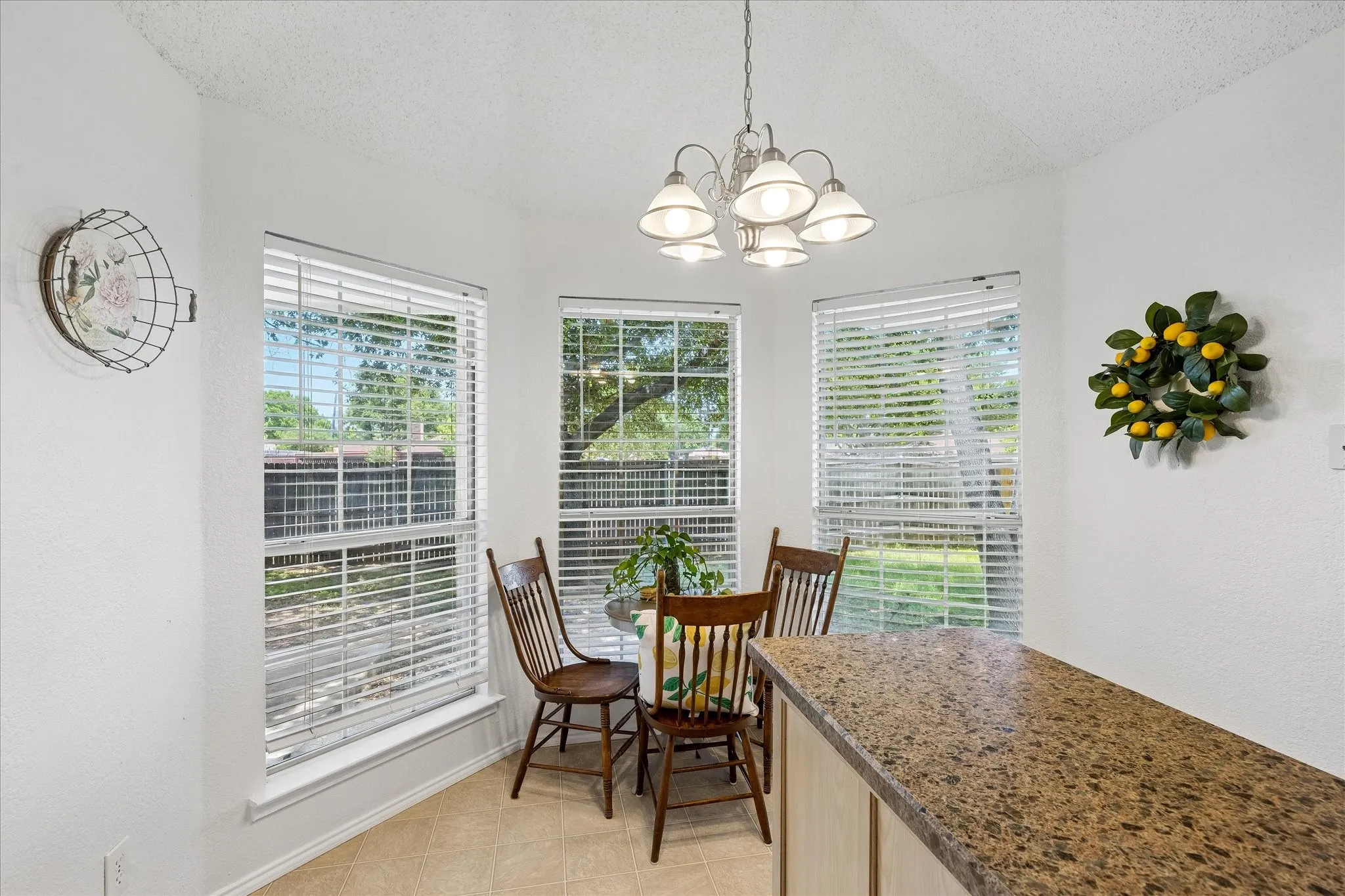 Eat in breakfast nook.