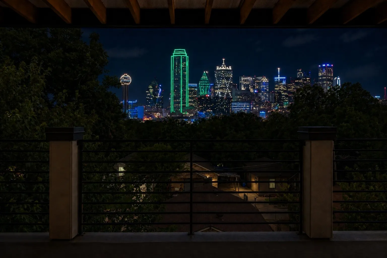 Bight View of Dallas Skyline