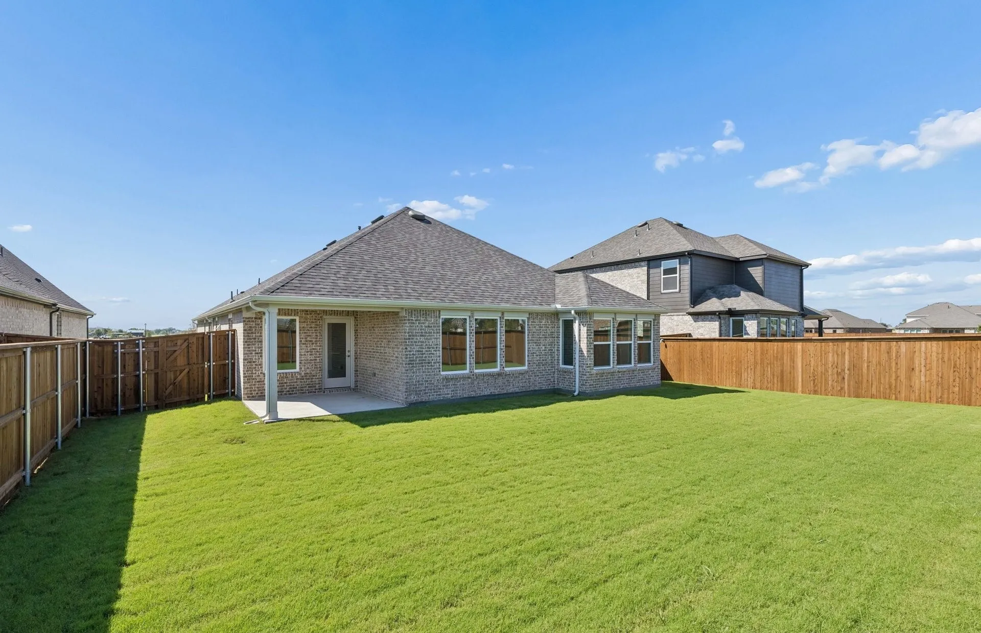 Oversized fenced-in backyard