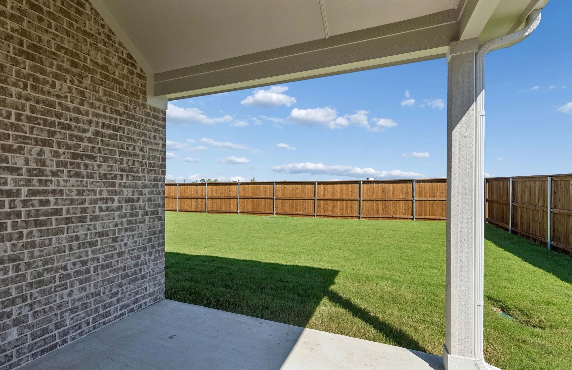 Built-in covered back patio