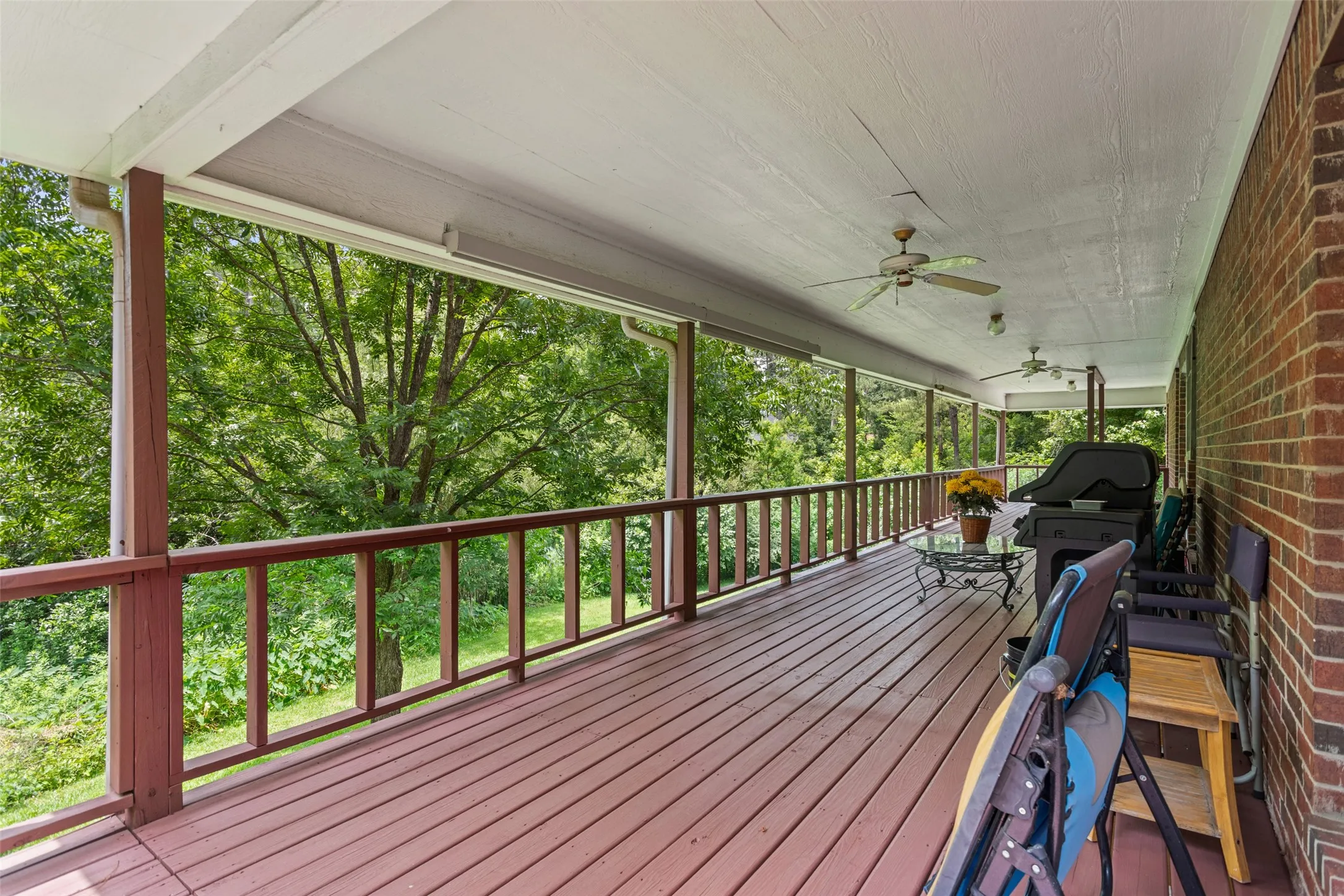 very private deck and backyard