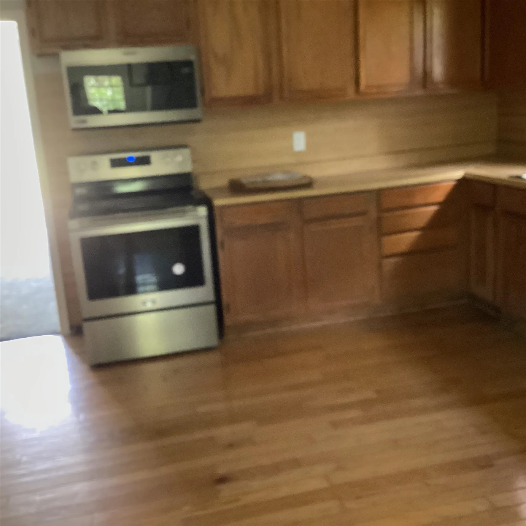 Kitchen with new stove