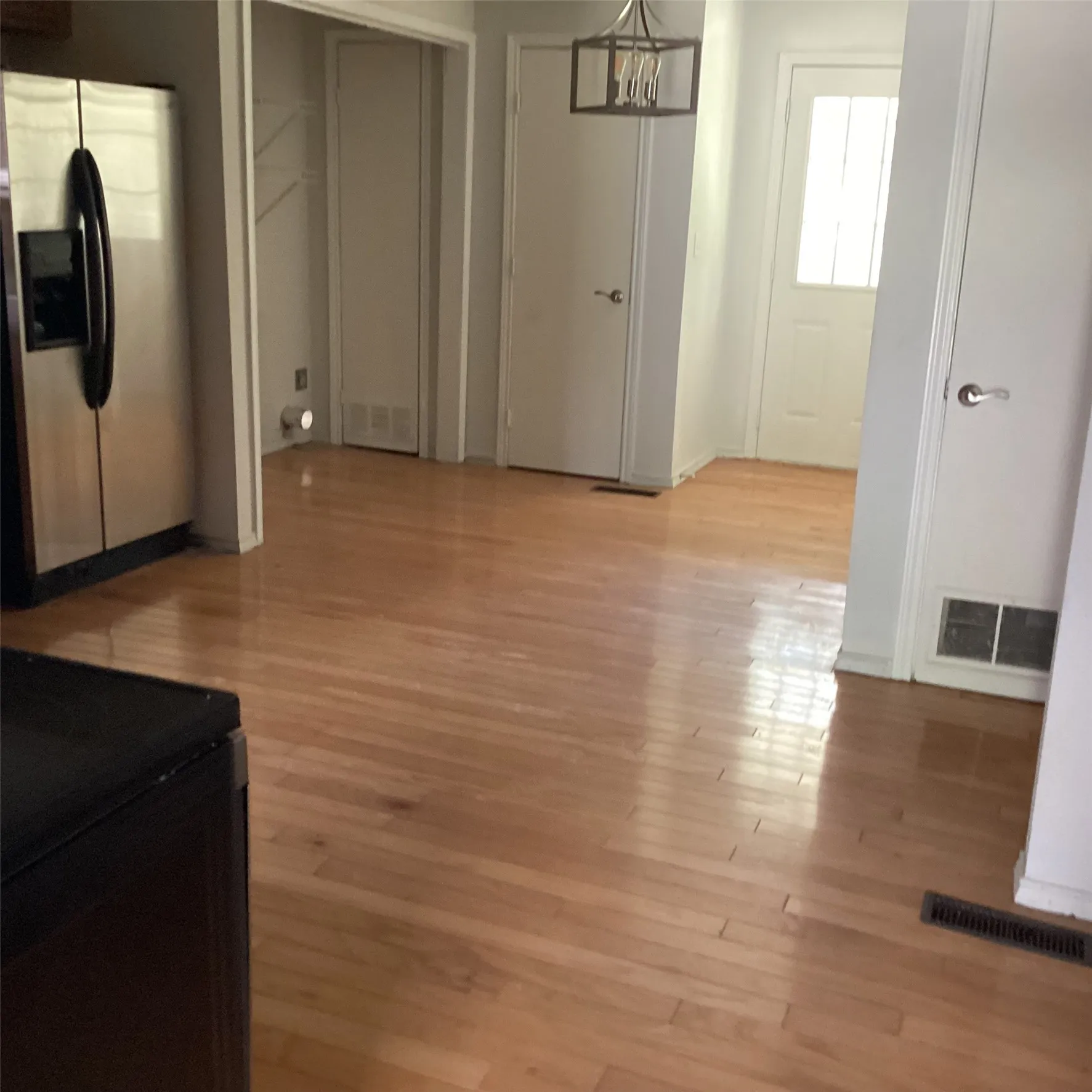 View into open kitchen area.