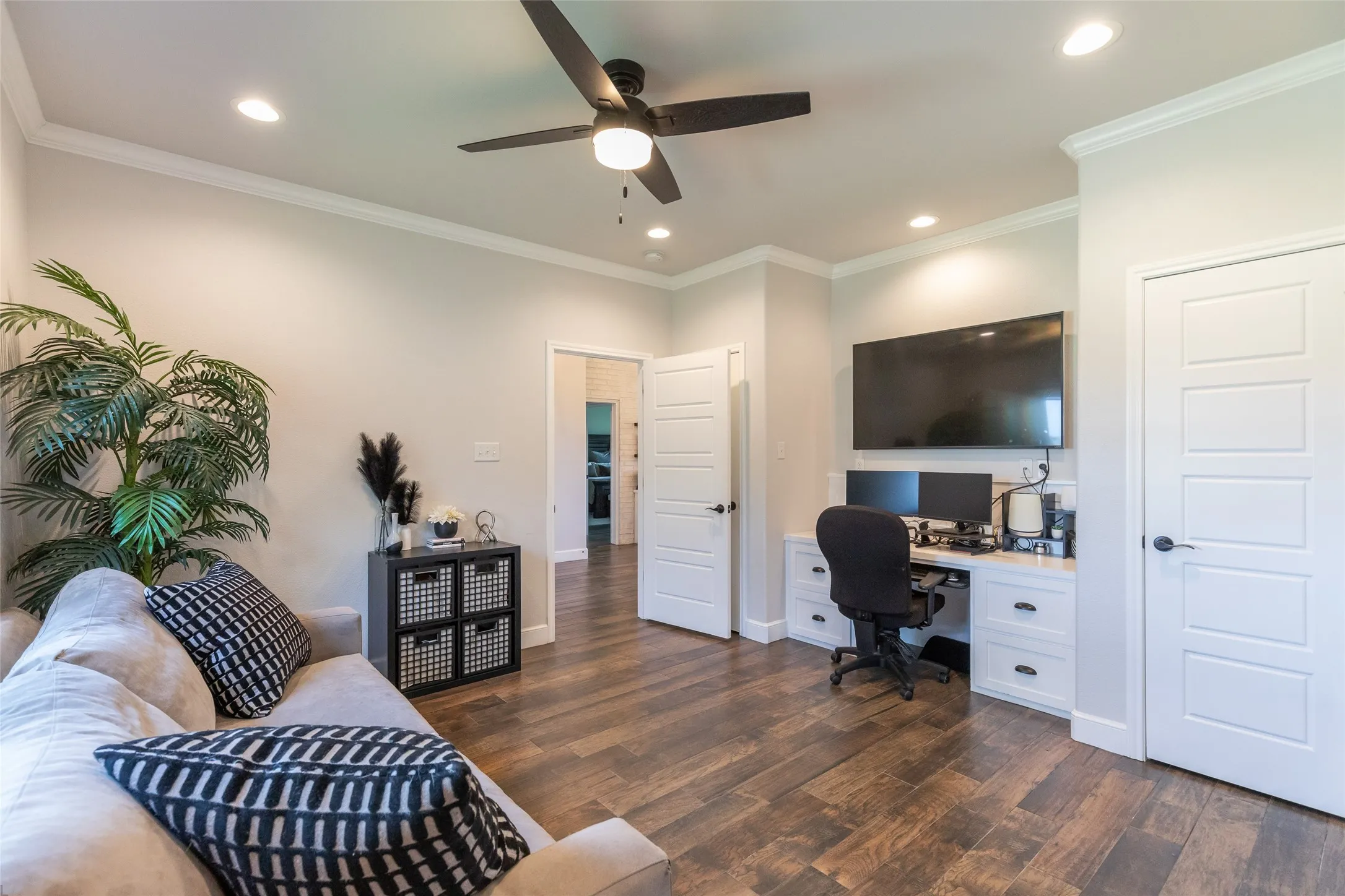 Bedroom used as an office
