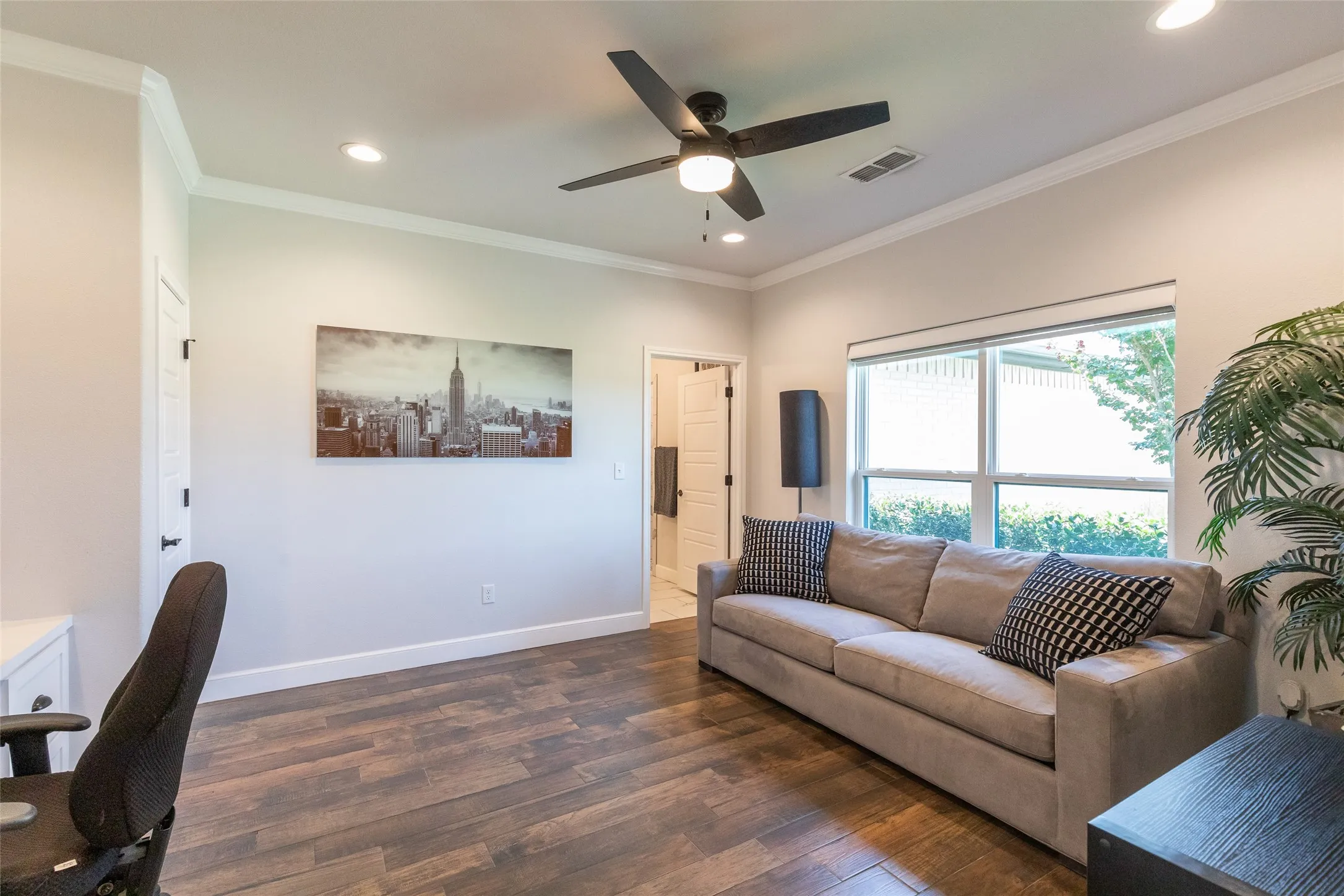Bedroom used as office
