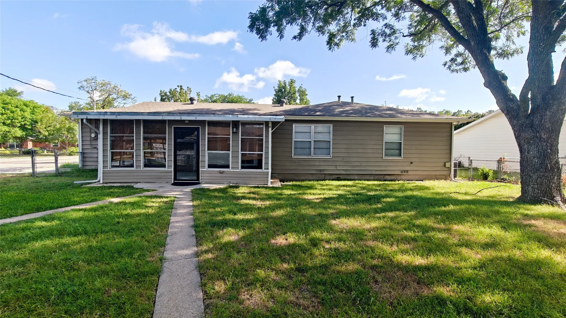 Rear of the home