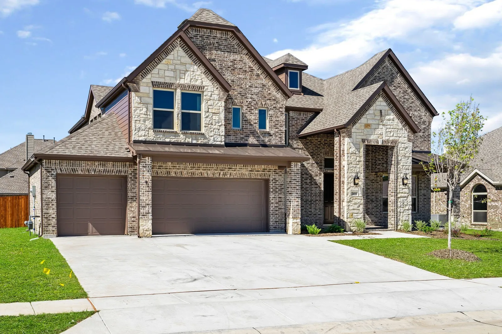 Front view of the home