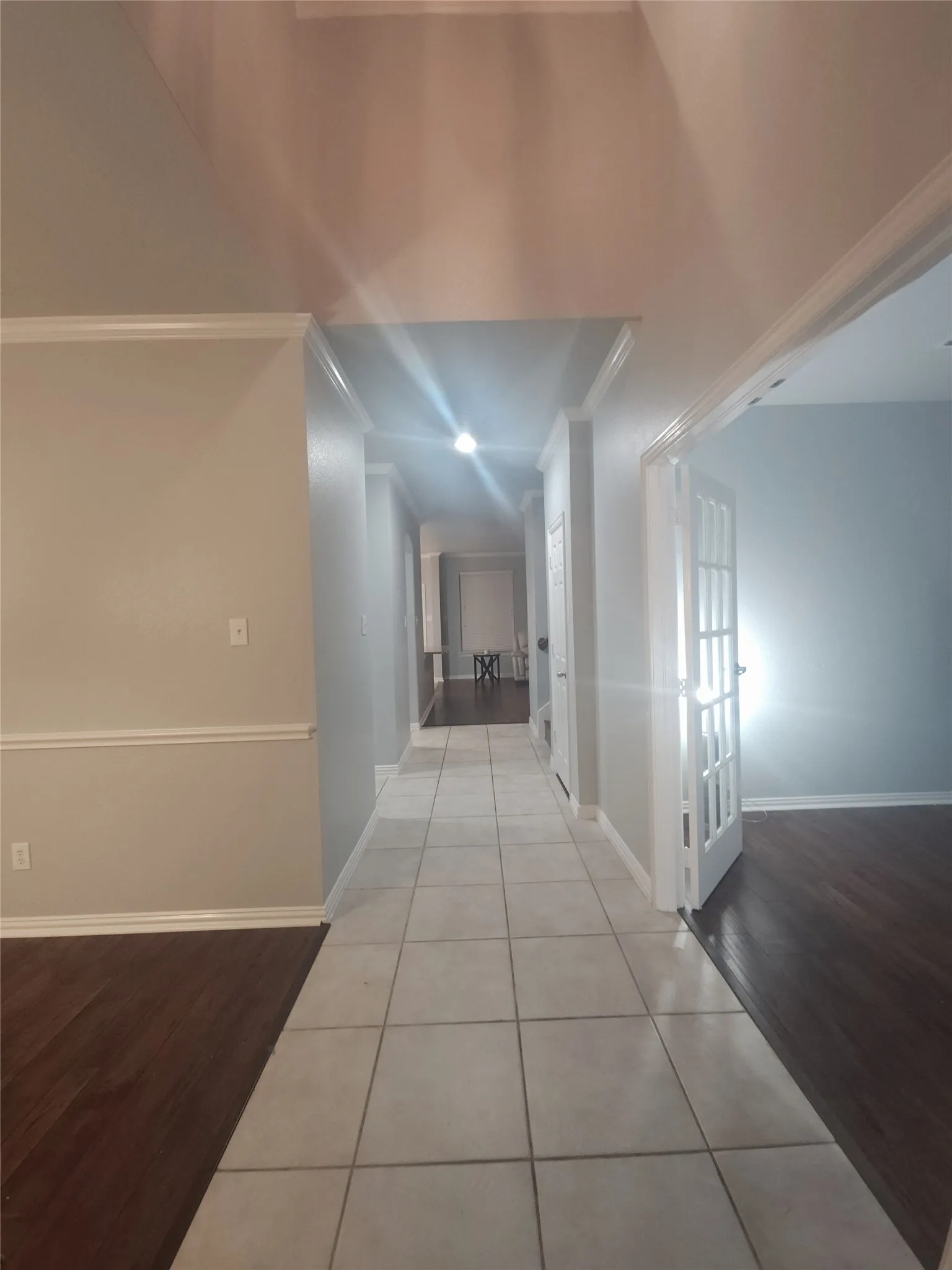 Entrance to home. Dining room on the left and office on the right