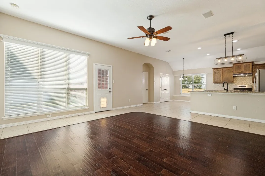 Living Area and Back Wall of House