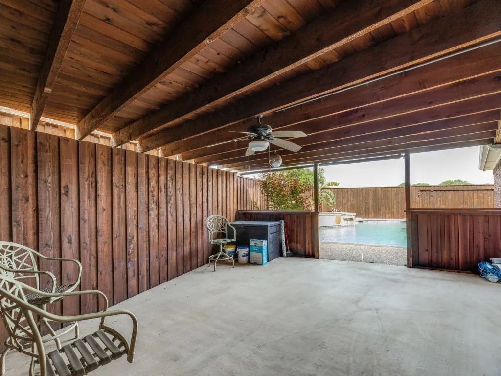 Covered Patio Adjacent to Pool