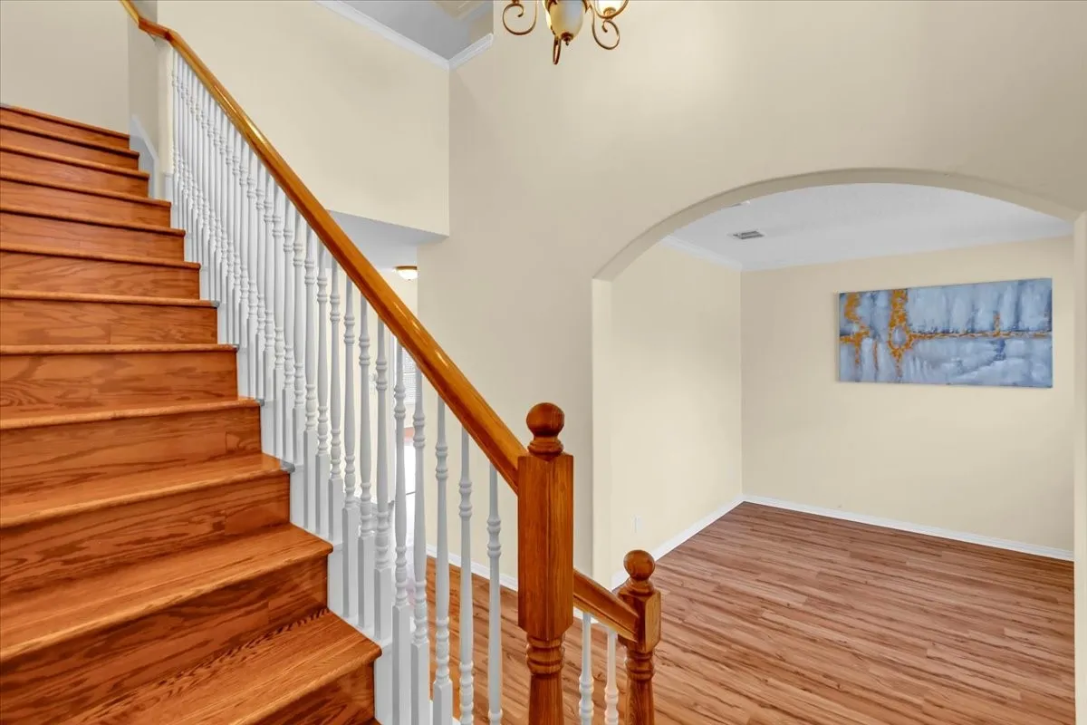 View from stairs to office
