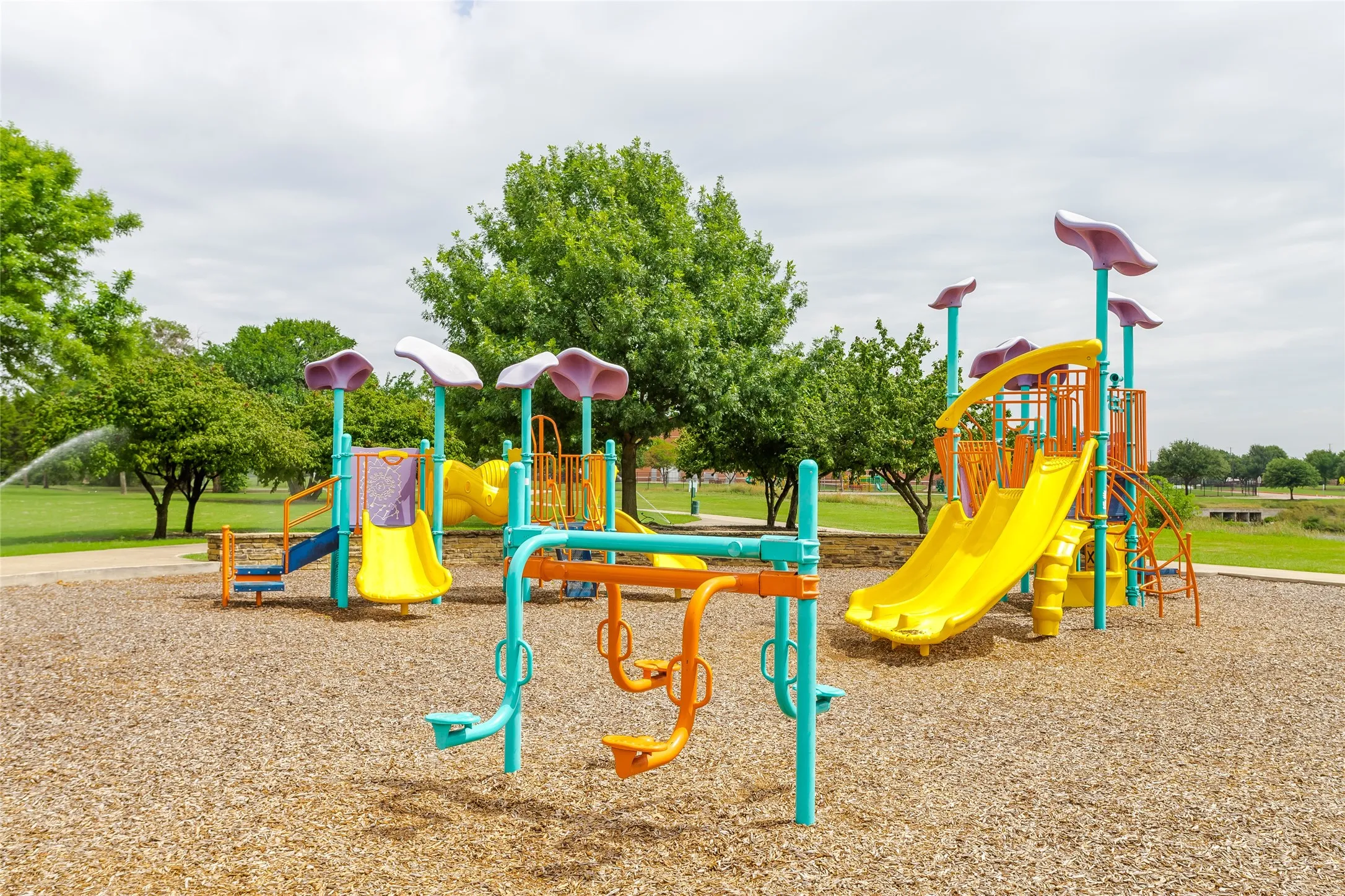 View of community playgrounds.