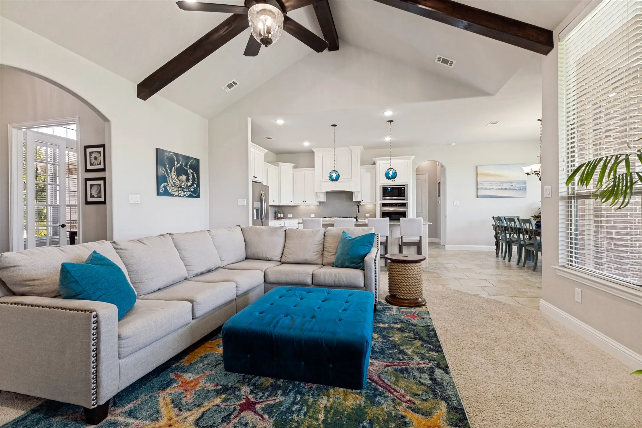 Vaulted ceilings, open floor plan!