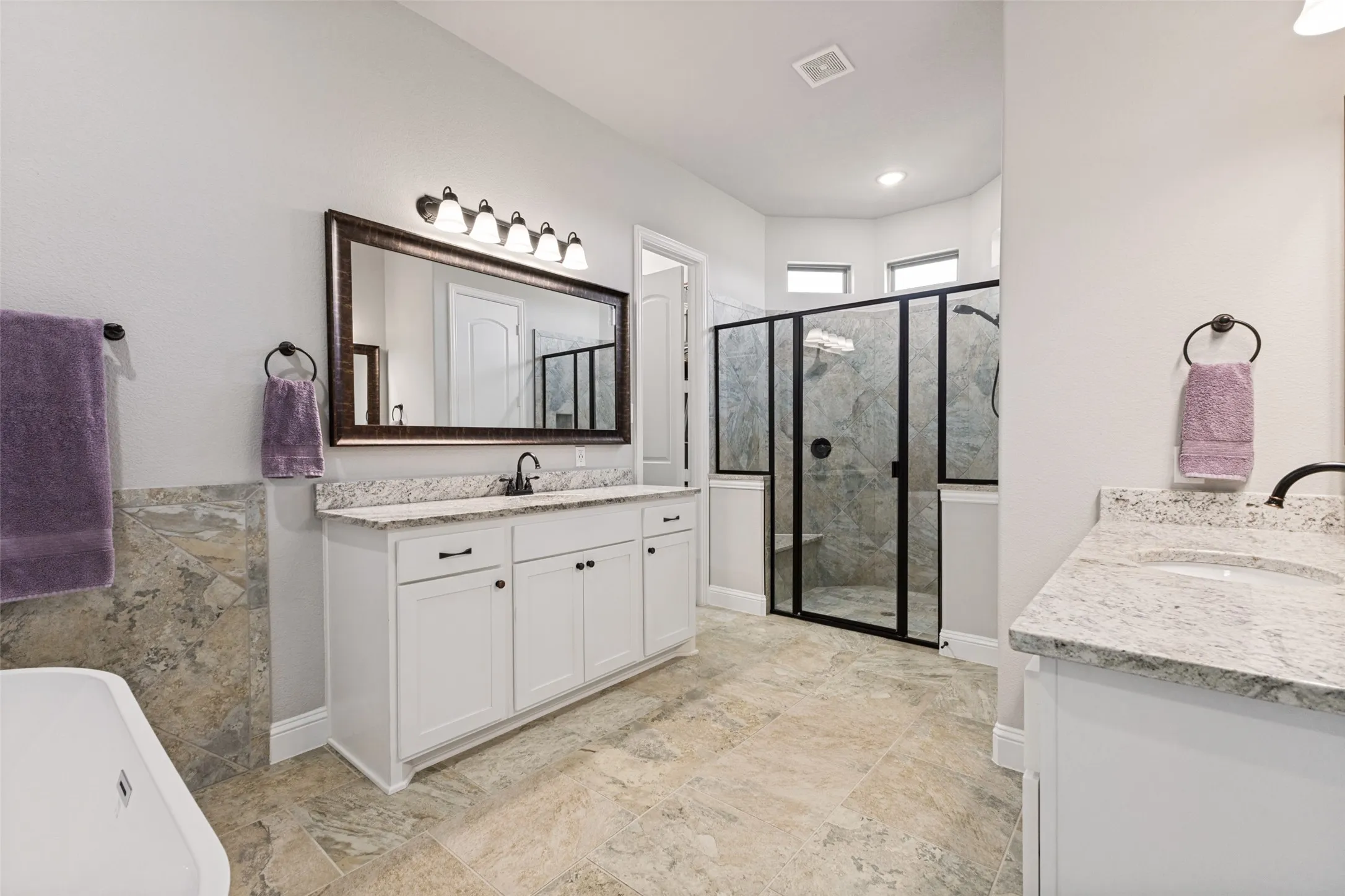 Primary Bath dual vanity areas is the ultimate for getting ready in the mornings.