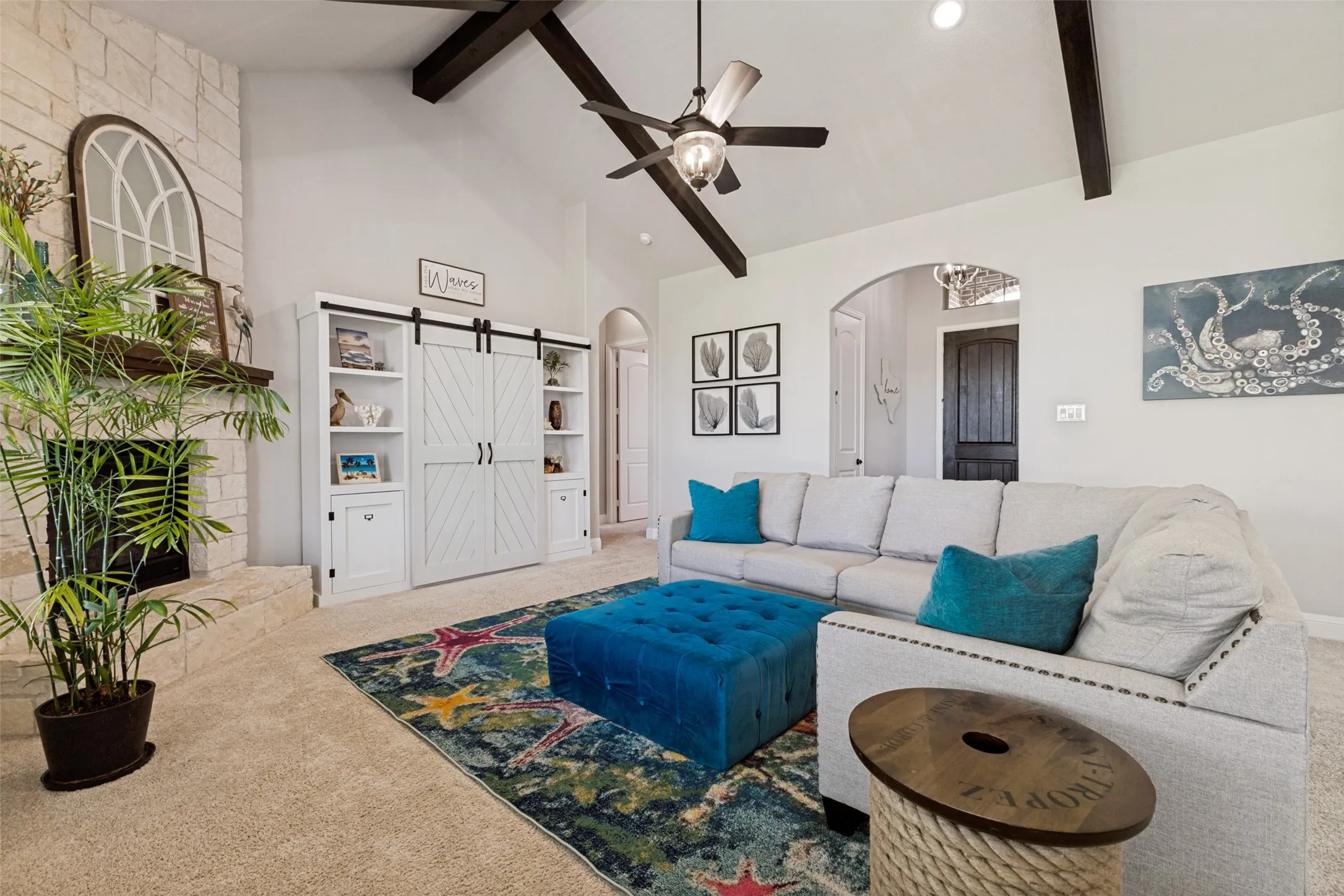 Roomy and yet cozy family room!