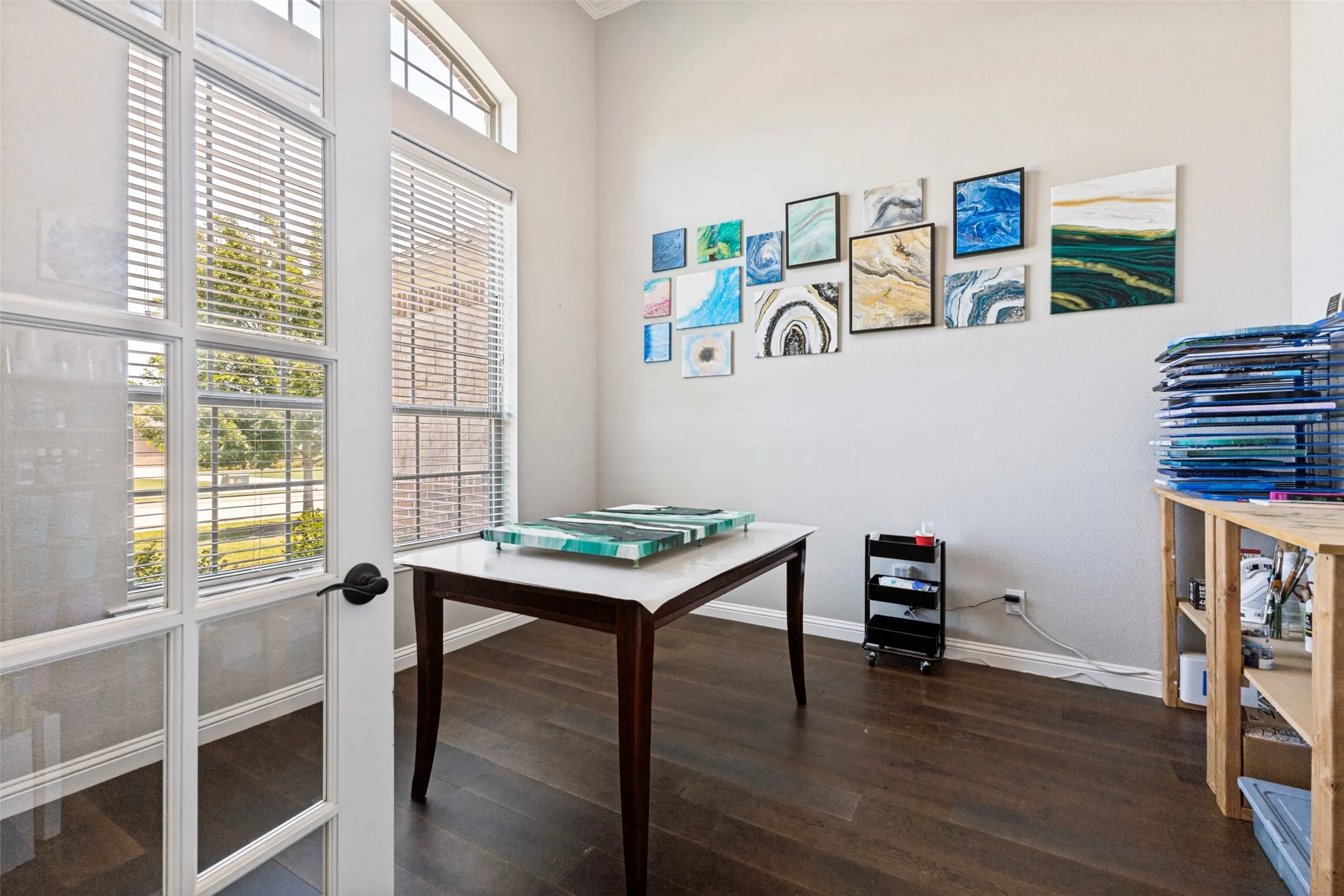French doors to the wonderful office upon entering the home.