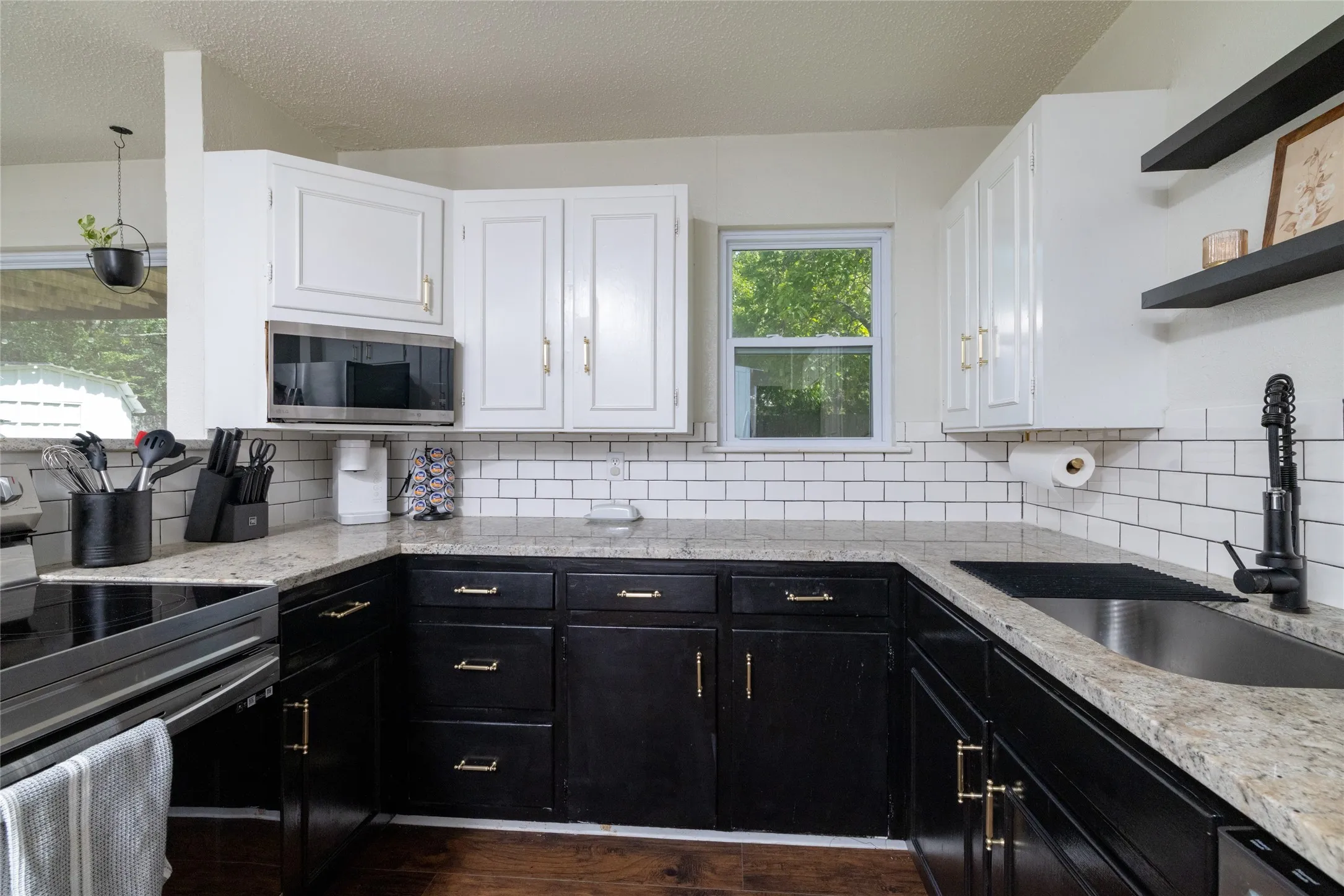 Granite Countertops and Tiled Backsplash